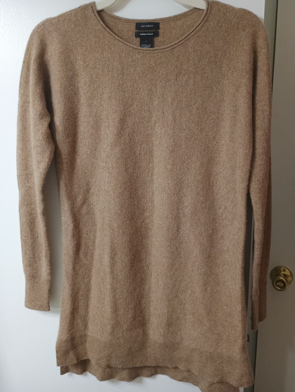 HALOGEN Cashmere/Wool Blend Crewneck Sweater - Size S - (Flaw, See Description)